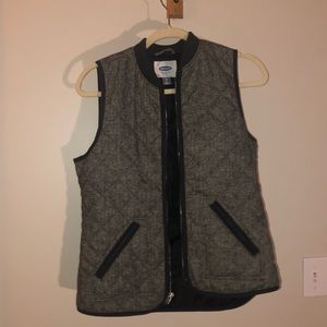 grey patterned work vest (size: s)